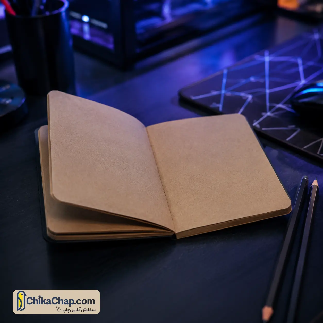 دفترچه یادداشت کرافت بدون خط سایز کوچک مناسب هدیه پسرانه و طراحی